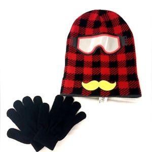 Spotted Zebra Kids Hat & Glove Set